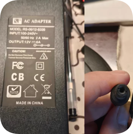 *Brand NEW* Suitable for RS-06/12-S335 power adapter 12V6A standard round port charger t